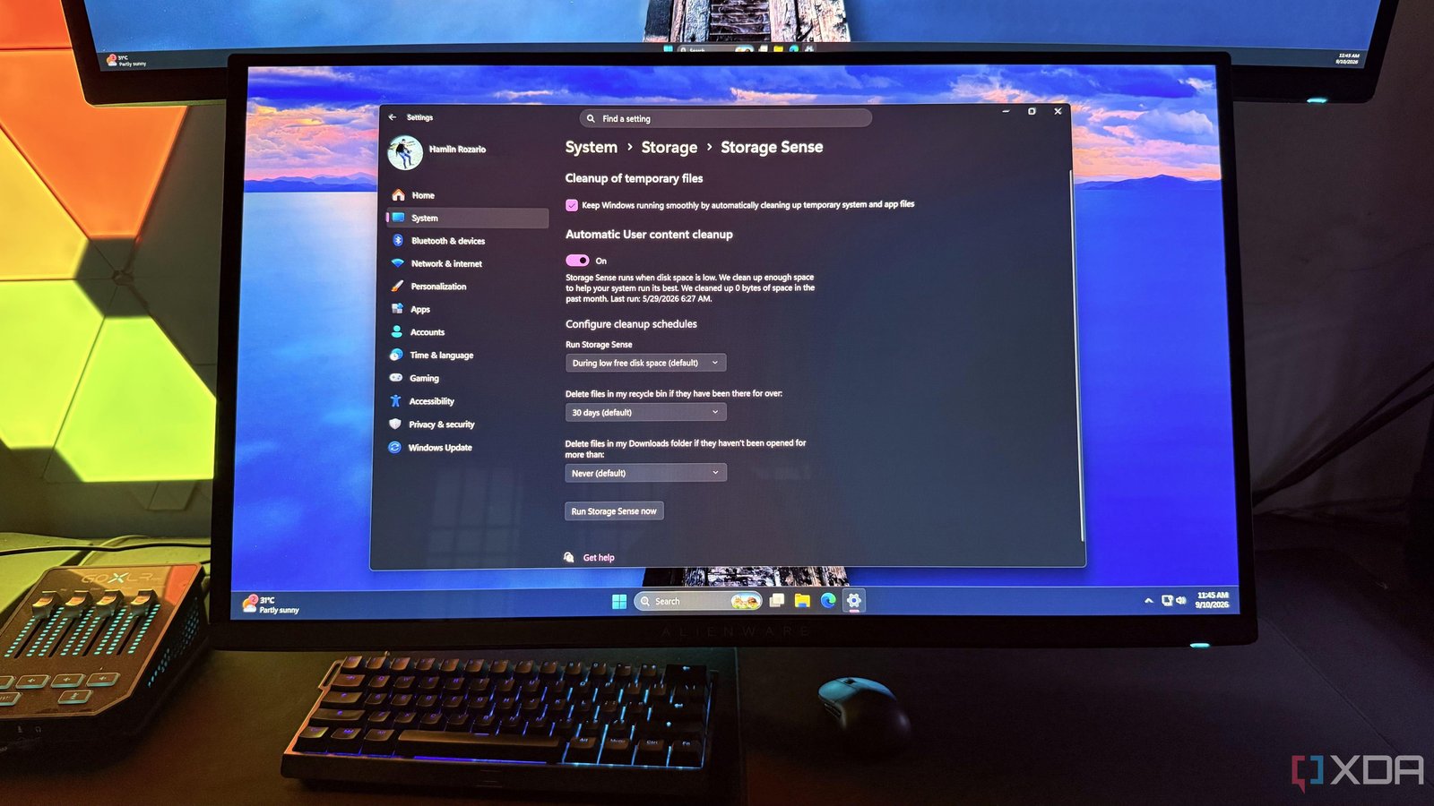 I changed one Windows 11 setti...