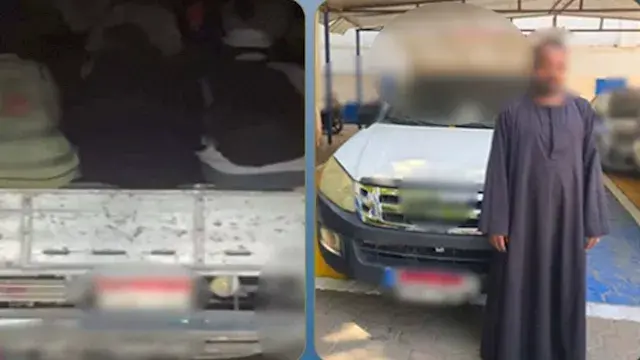 ضبط قائد سيارة ربع نقل سمح لرك...