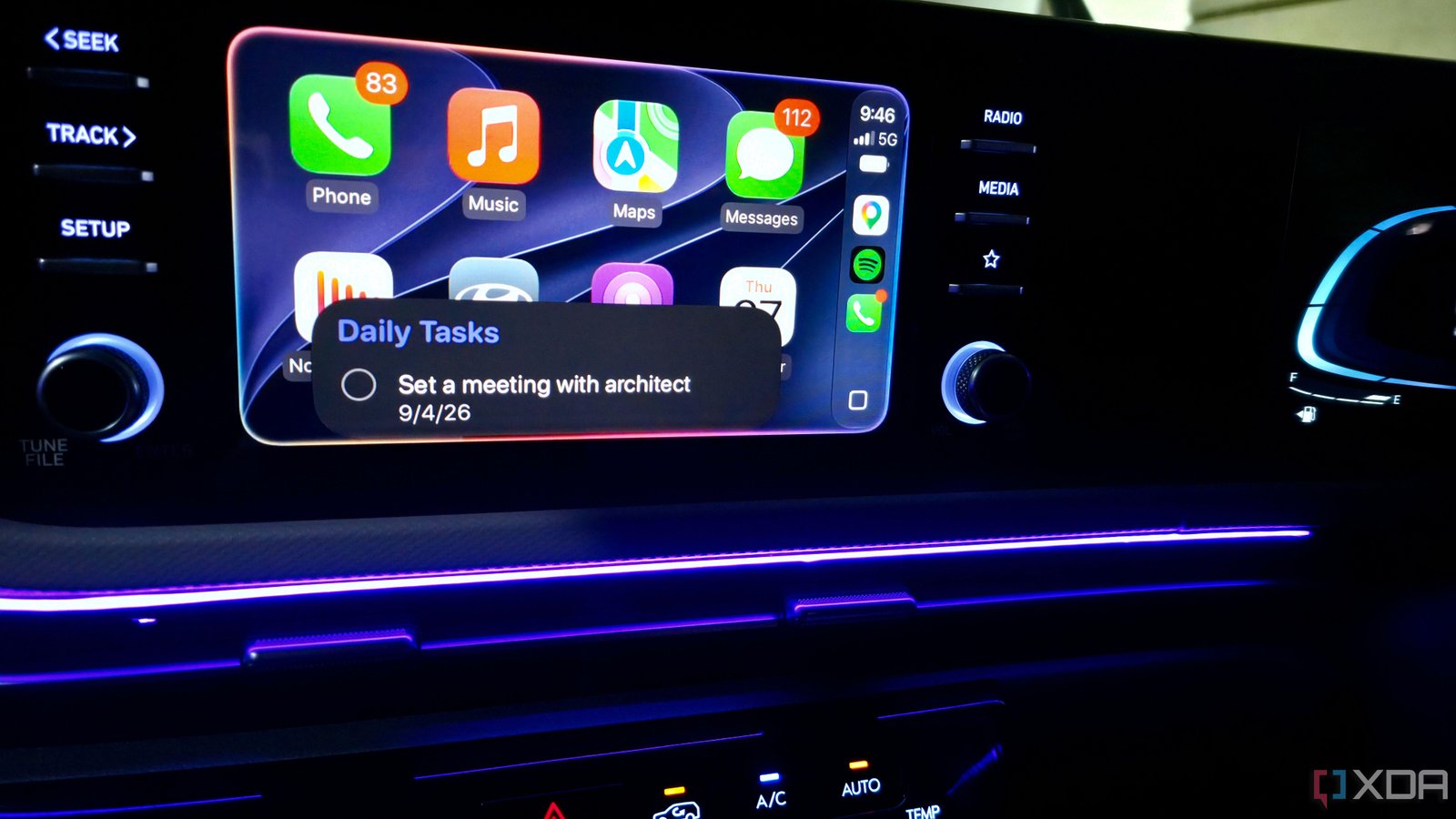 I used Android Auto and CarPla...