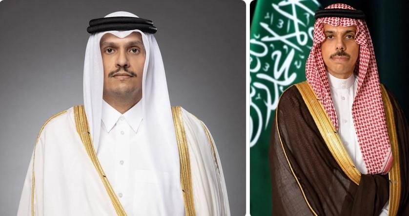 وزير الخارجية القطري يؤكد لنظيره السعودي دعم بلاده الكامل لجميع مساعي نزع فتيل التوتر بالمنطقة