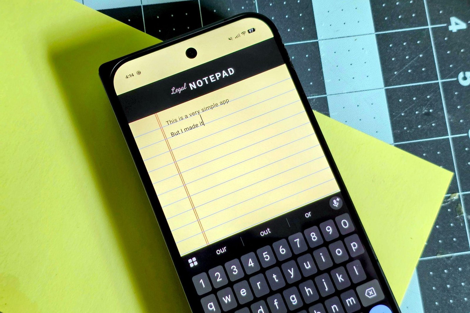 I built a markdown note app in...