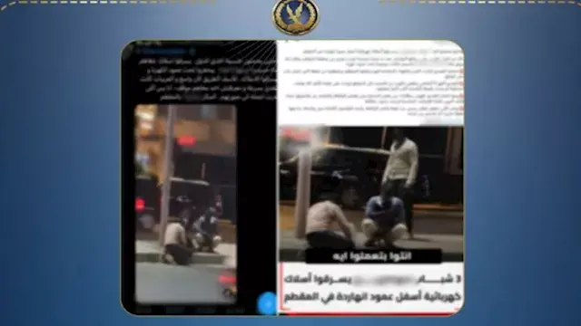 الداخلية تكشف حقيقة فيديو سرقة أسلاك كهربائية من أعمدة الإنارة بالمقطم