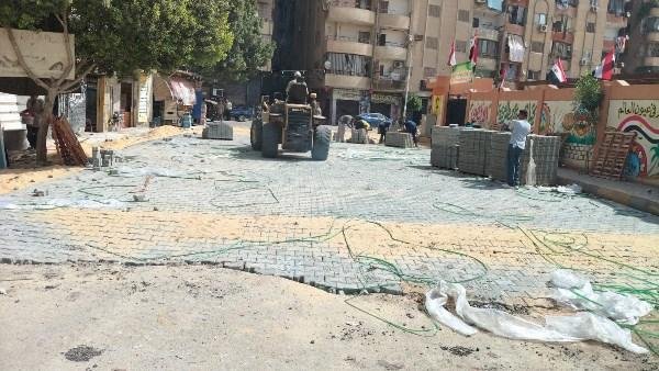 الجيزة.. تركيب الإنترلوك بشوار...