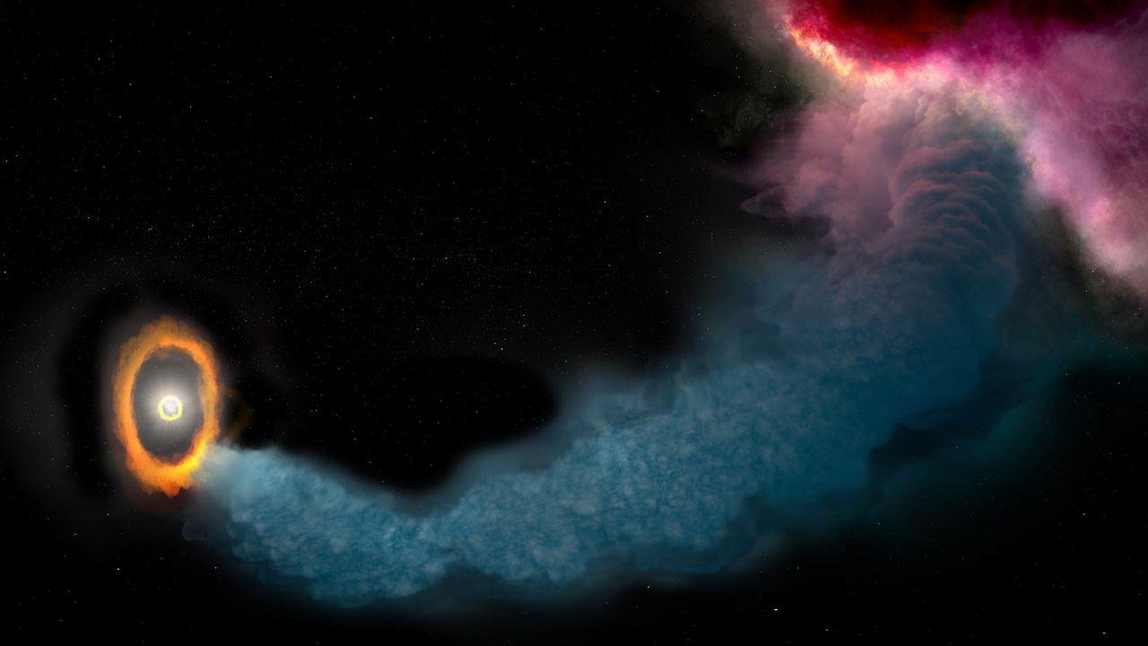 A 'river' of cosmic gas 1 tril...