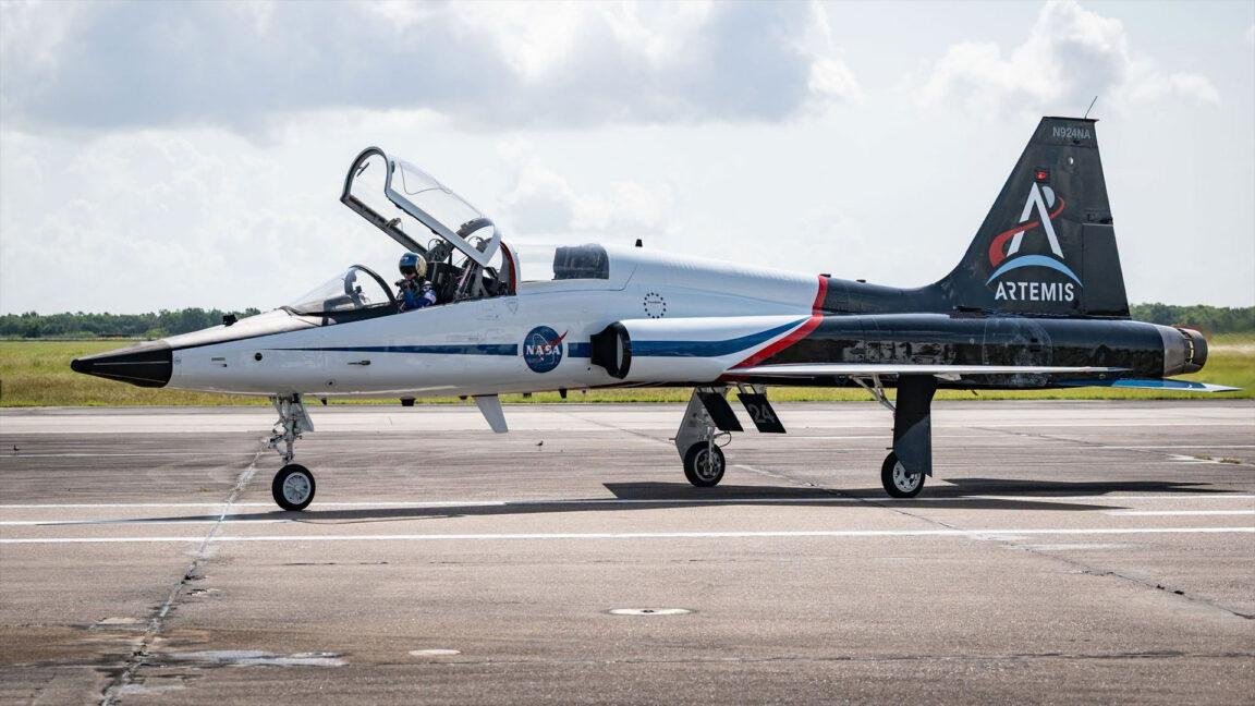 The iconic T-38 jets flown by...