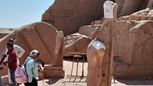 أسوان تستعد لتعامد الشمس.. أعمال ترميم وصيانة بمعبد أبو سمبل