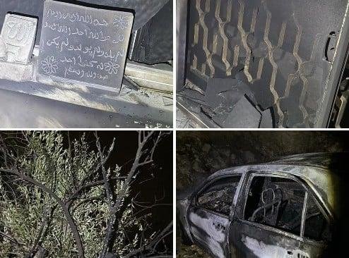 مستوطنون يحرقون مسجدا بالقدس ويعتدون على مزارعي الزيتون بالضفة الغربية