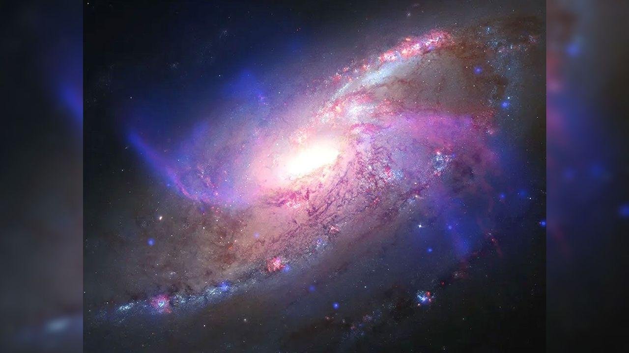 Glowing galaxy with anomalous...