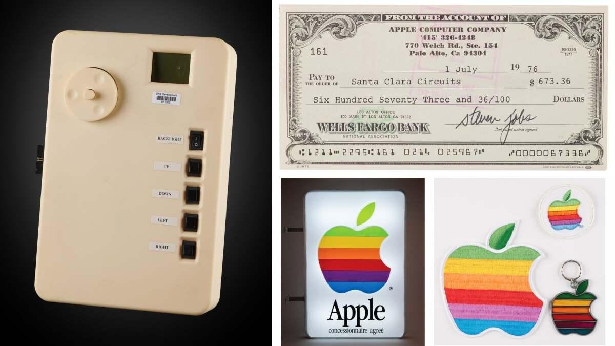 A ton of Apple memorabilia is...