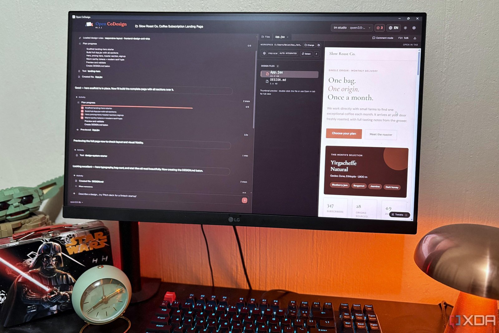 I run a local coding model on...