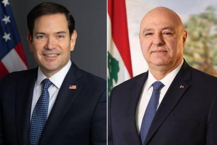عون يطلب من وزير الخارجية الأمريكي الضغط على إسرائيل لوقف اعتداءاتها في جنوب لبنان