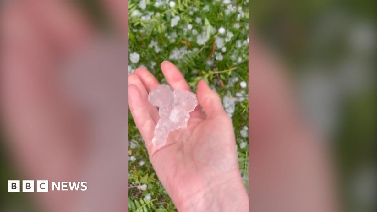 ‘So scary’: massive hail and t...