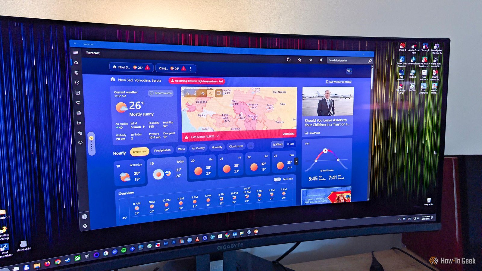 Windows 11's built-in weather...
