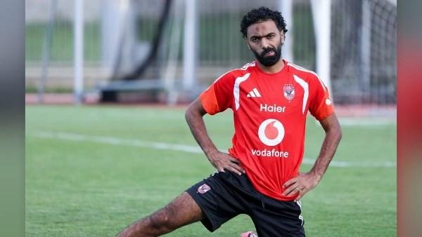 أحدث ظهور لحسين الشحات من مران الأهلي استعدادا لمواجهة كيتارا الأوغندي