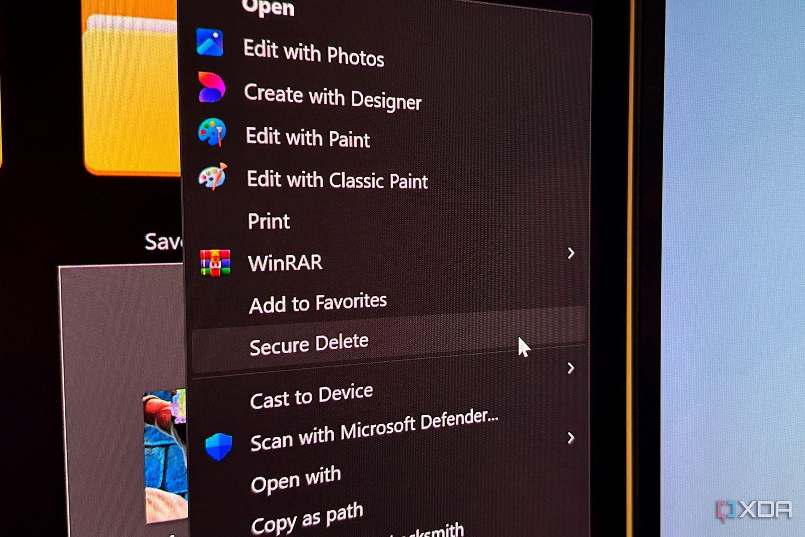 Windows 11's new context menus...