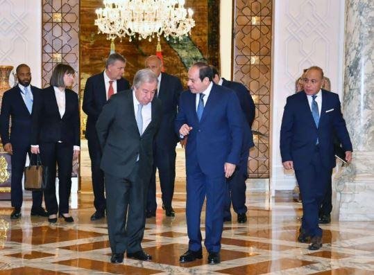 السيسي يستقبل جوتيريش ويؤكد ضرورة إصلاح مجلس الأمن وتعزيز التمثيل الأفريقي