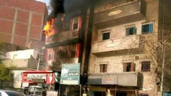 بسبب ماس كهربائي.. السيطرة على حريق في برج سكني بالفيوم
