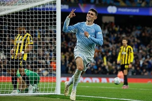 بهاتريك فودين.. مانشستر سيتي يكتسح أيك اليوناني في دوري أبطال أوروبا