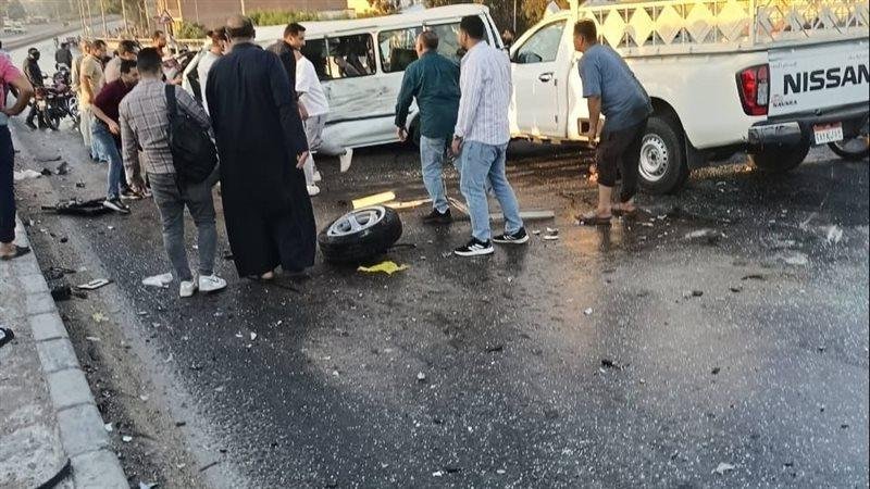 ارتفاع ضحايا حادث تصادم سيارتين بطريق إسكندرية الزراعي بالقليوبية لـ5 ضحايا و12 مصابا