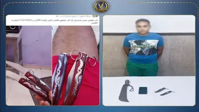 87 قطعة سلاح أبيض وحشيش.. ضبط...