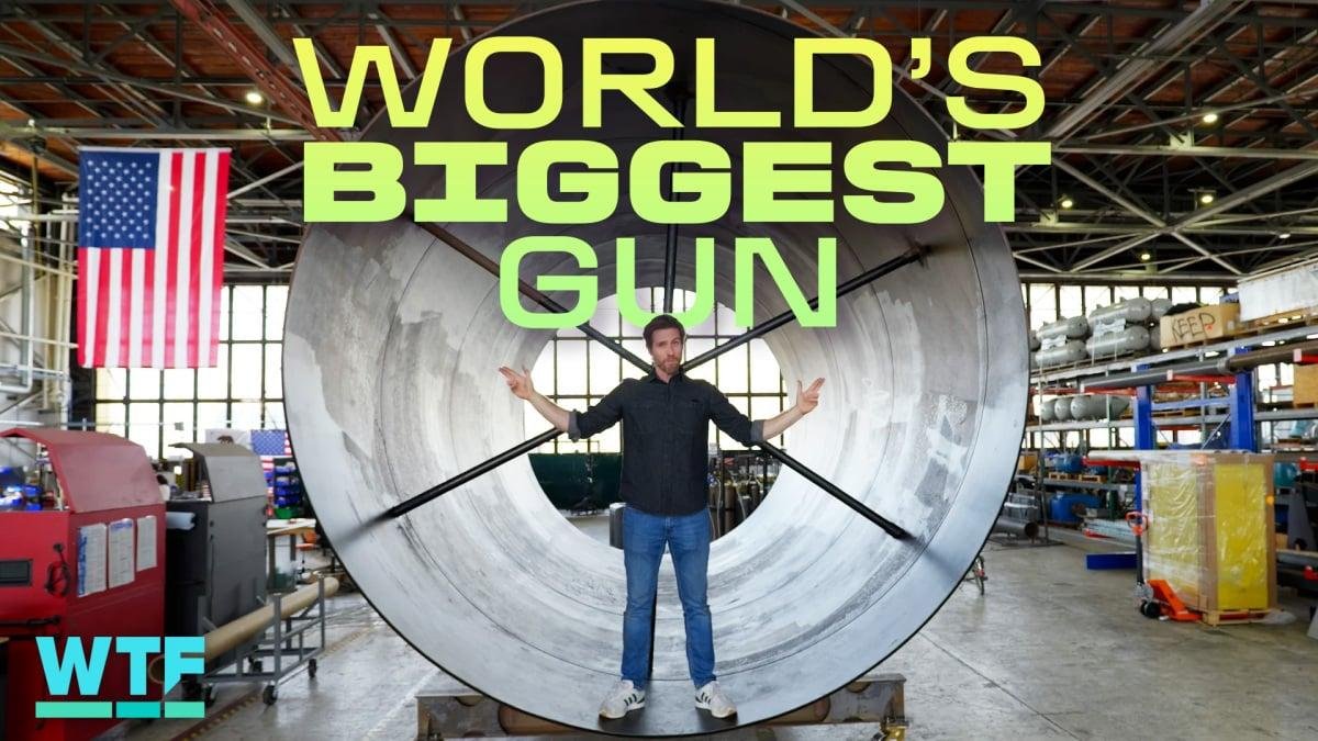 Worlds largest gun for shootin...