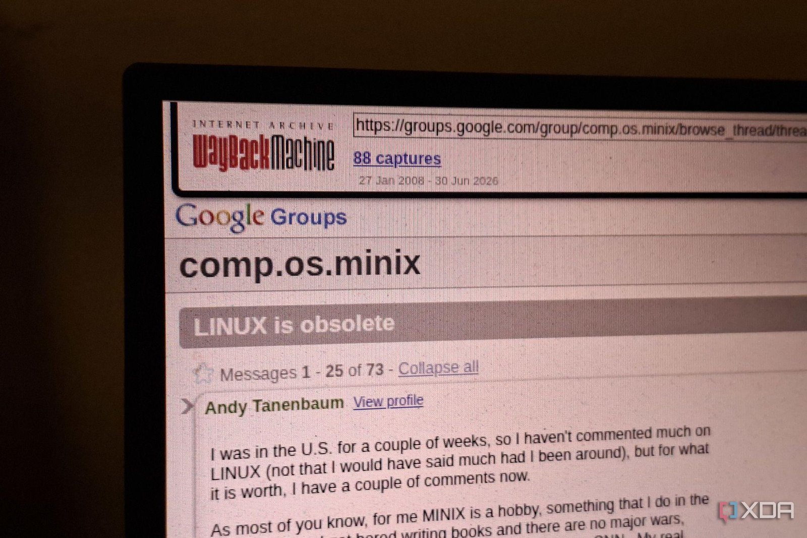Linux was called 'obsolete' in...
