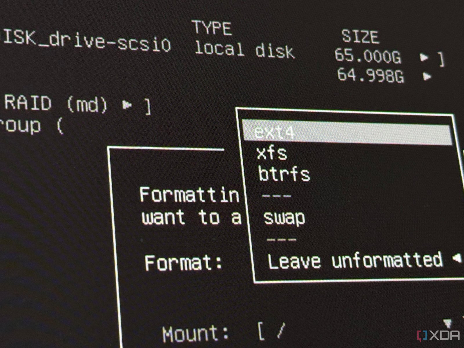There was 100GB on my Linux da...