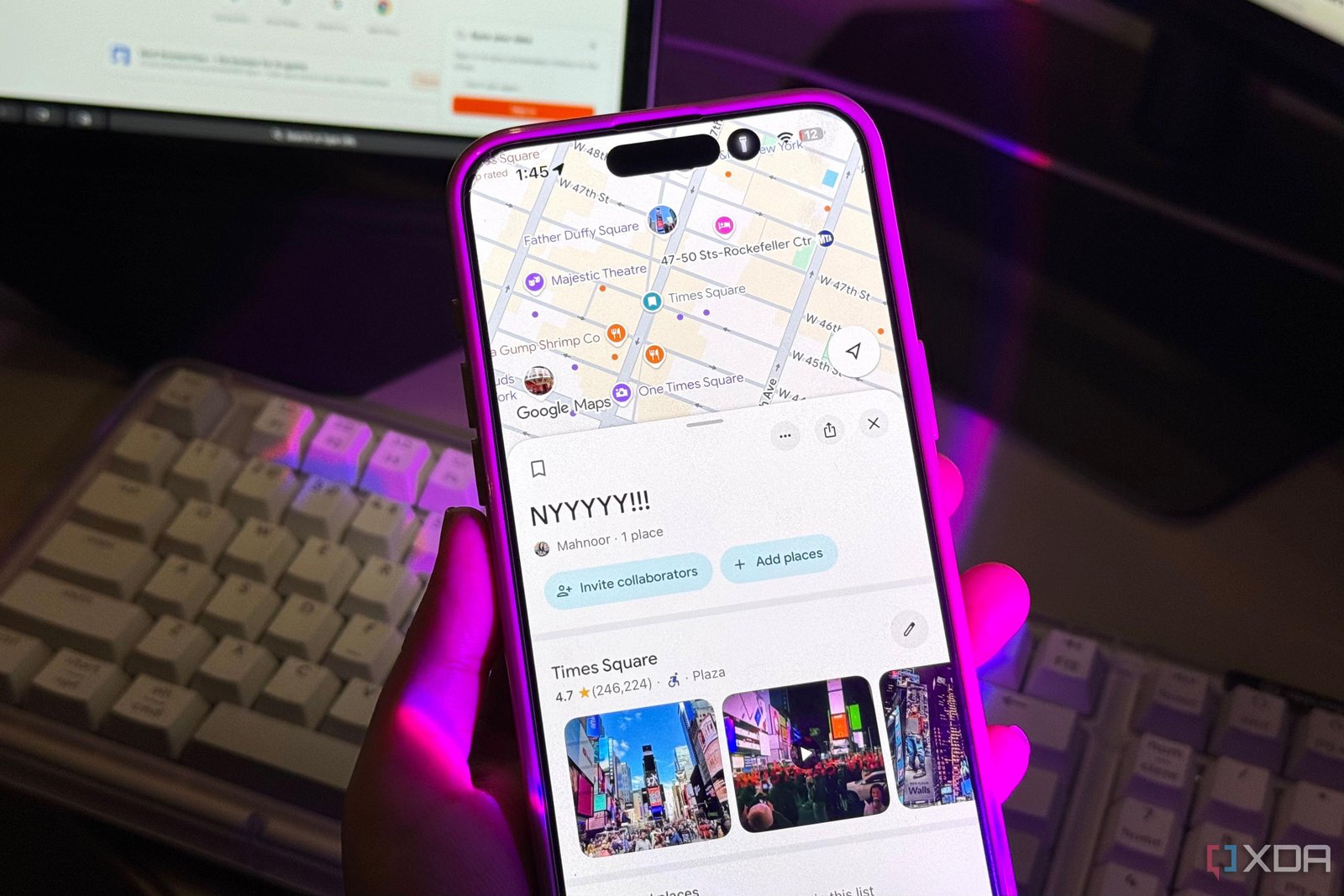 Google Maps has a list feature...