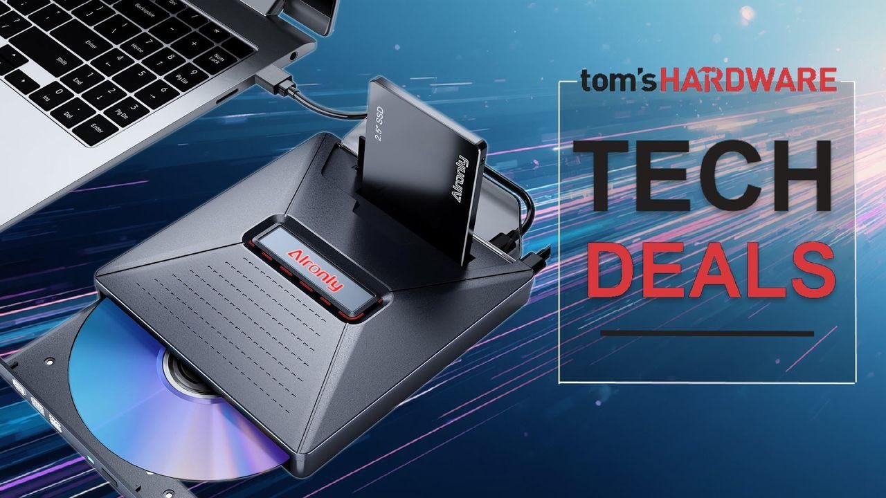 This portable, external CD/DVD...