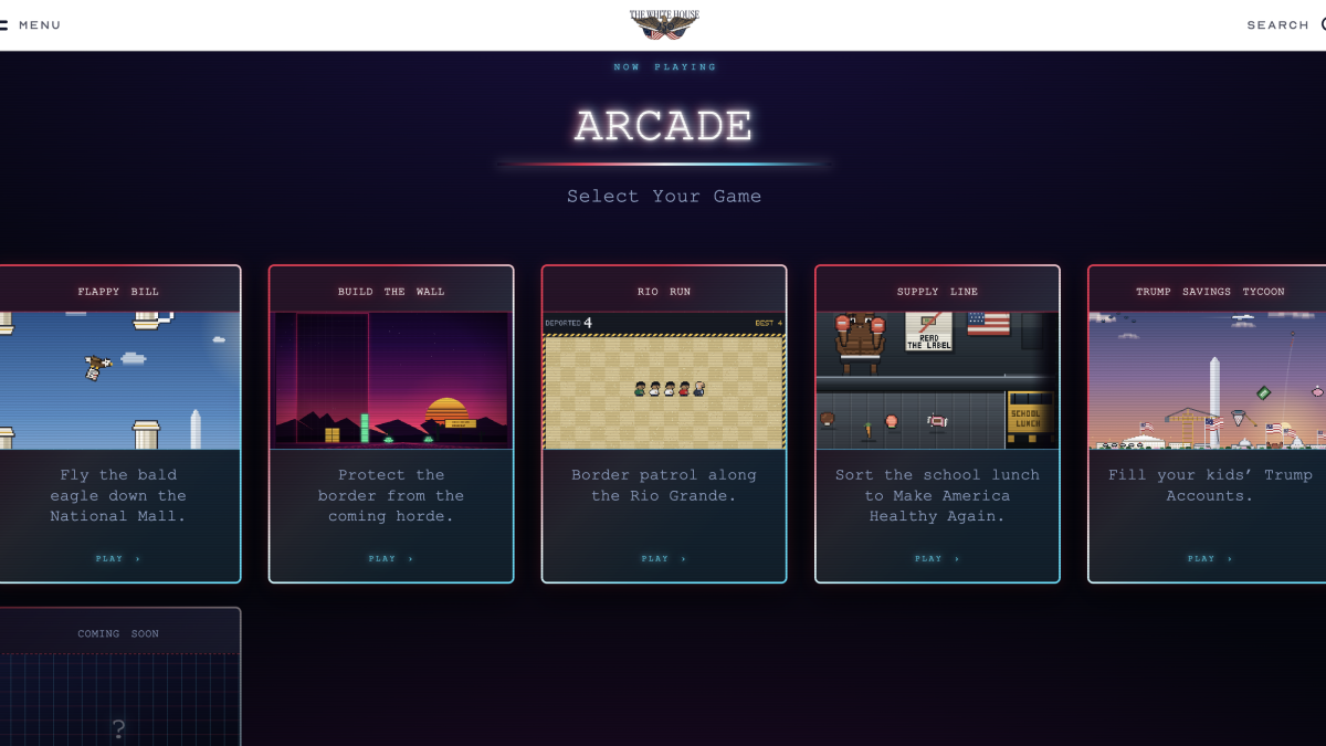 Trump games: White House unvei...