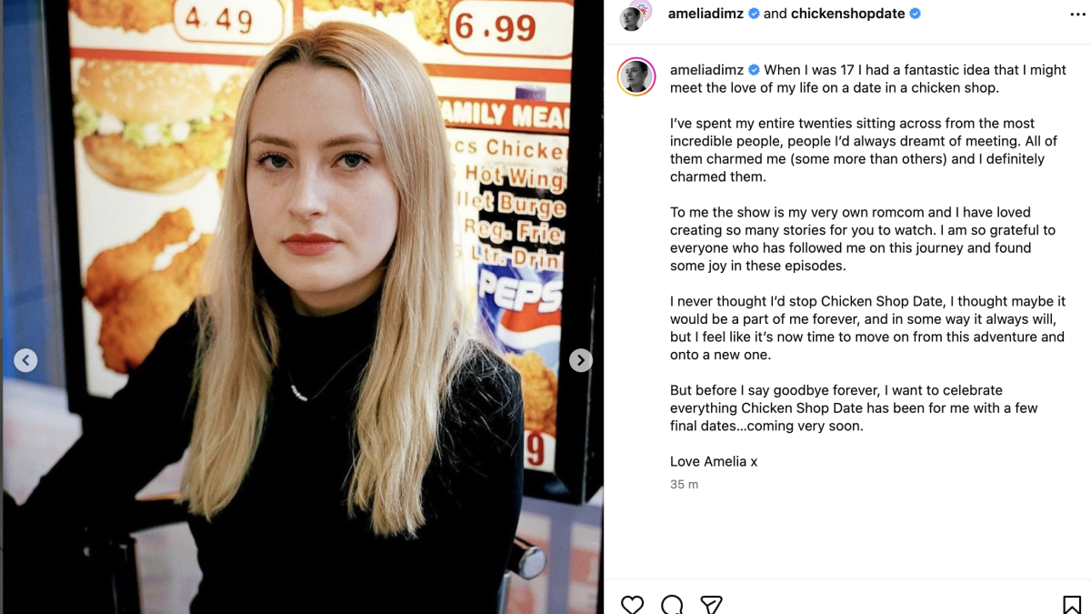 Chicken Shop Date creator Amel...