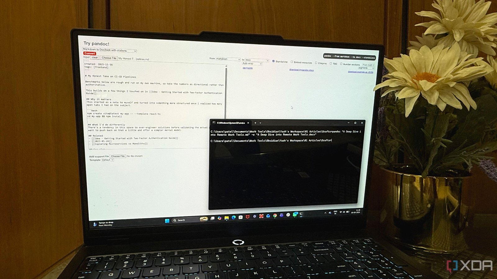 I write everything in Markdown...