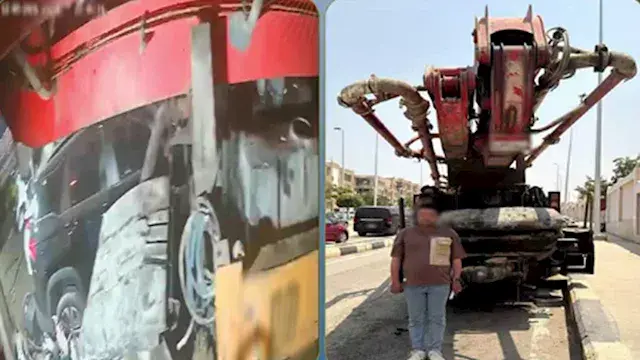 دهس سيارتين أمام مغسلة بالقطام...