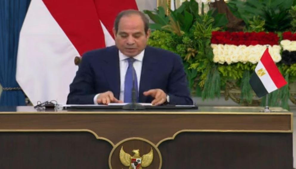 السيسي: نرفض تهجير الشعب الفلسطيني والاعتداءات الإسرائيلية في الضفة الغربية وقطاع غزة
