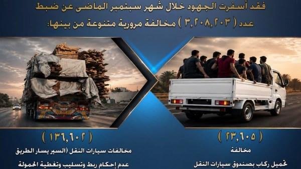 خلال شهر واحد .. المرور يحرر 3...