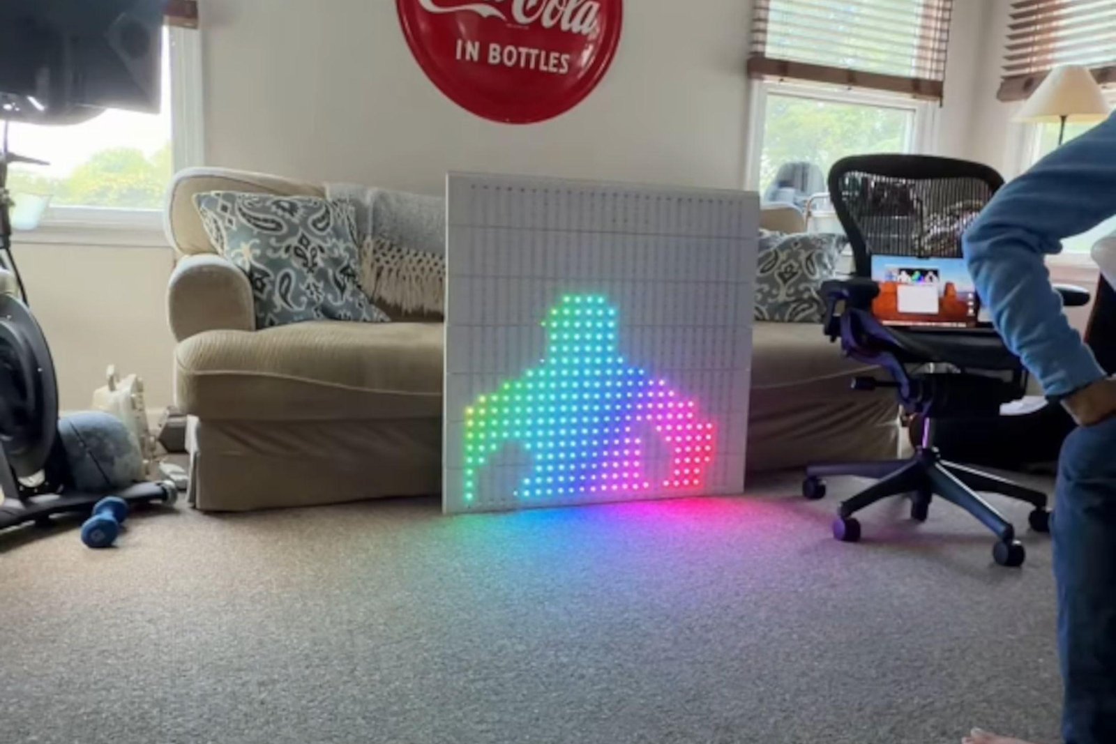 This ESP32-powered WLED matrix...