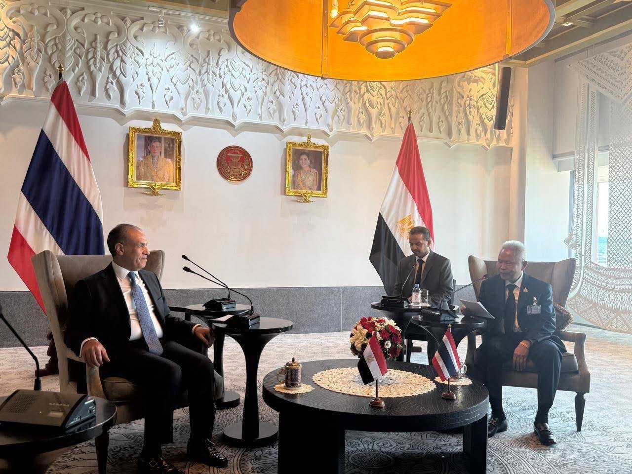 وزير الخارجية يبحث مع رئيس البرلمان التايلاندي تعزيز العلاقات الثنائية والتعاون الاقتصادي