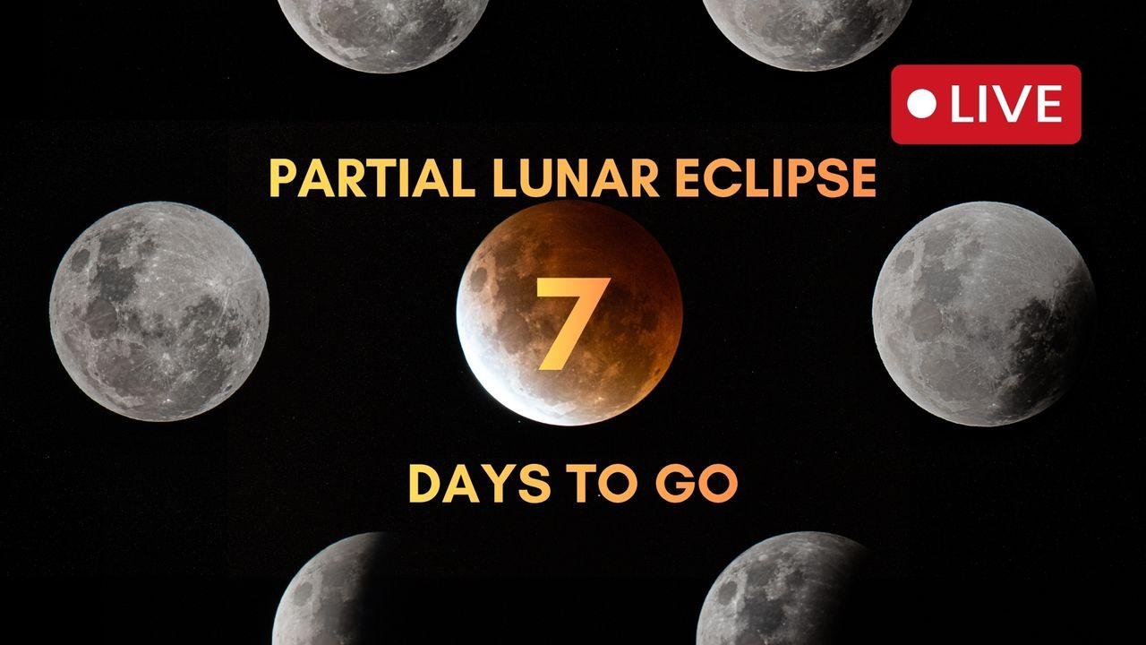 Partial lunar eclipse live: La...