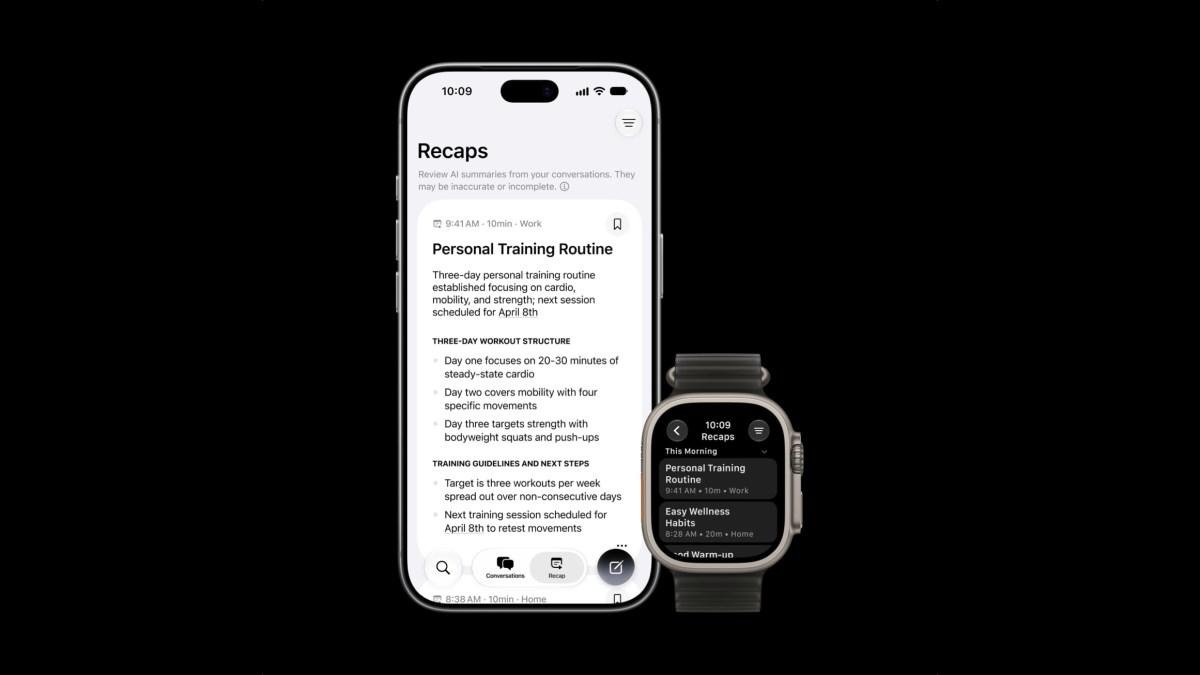 Apple Watch’s new feature list...