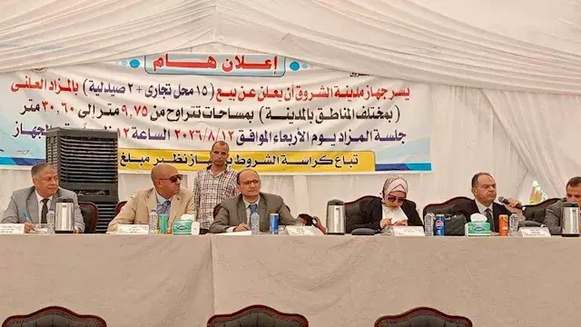 مزاد مدينة الشروق..  أسعار متر...
