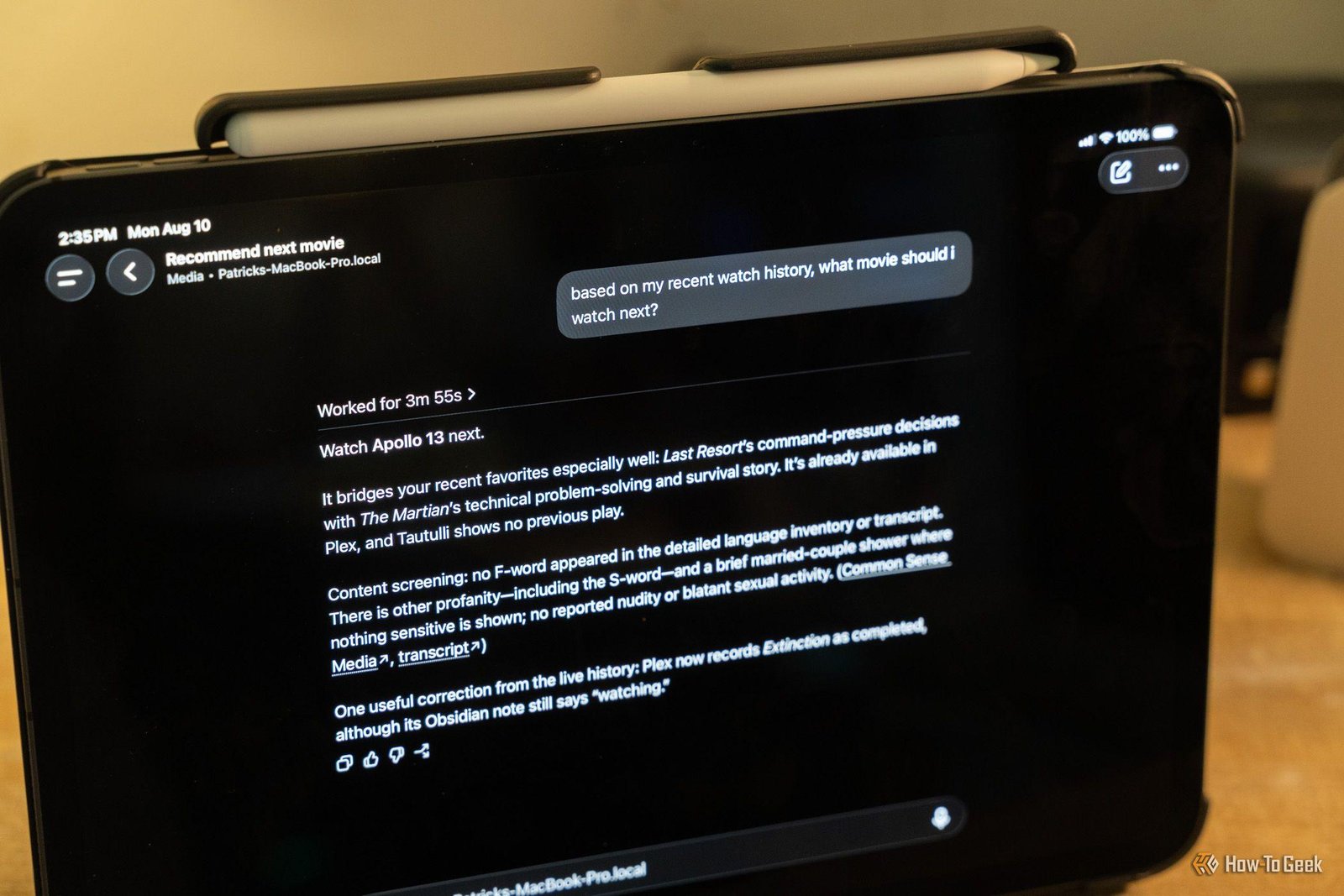 My Plex server now recommends...