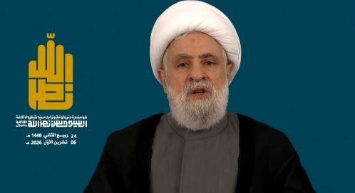 نعيم قاسم: إسرائيل لن تبقى في جنوب لبنان والحل يبدأ بانسحابها