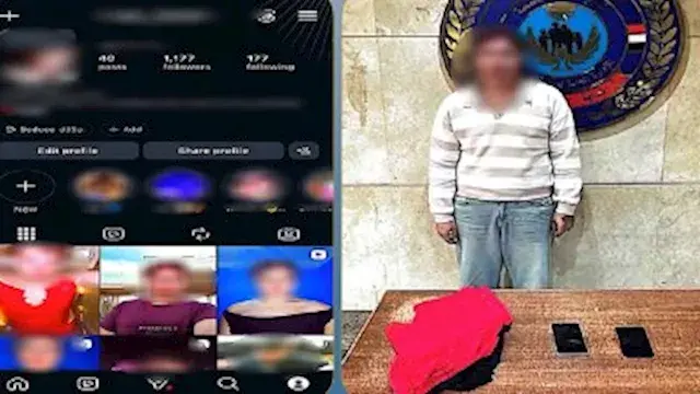 مسجل خطر ينشر فيديوهات مثيرة مرتديا باروكة وملابس نسائية بالهرم