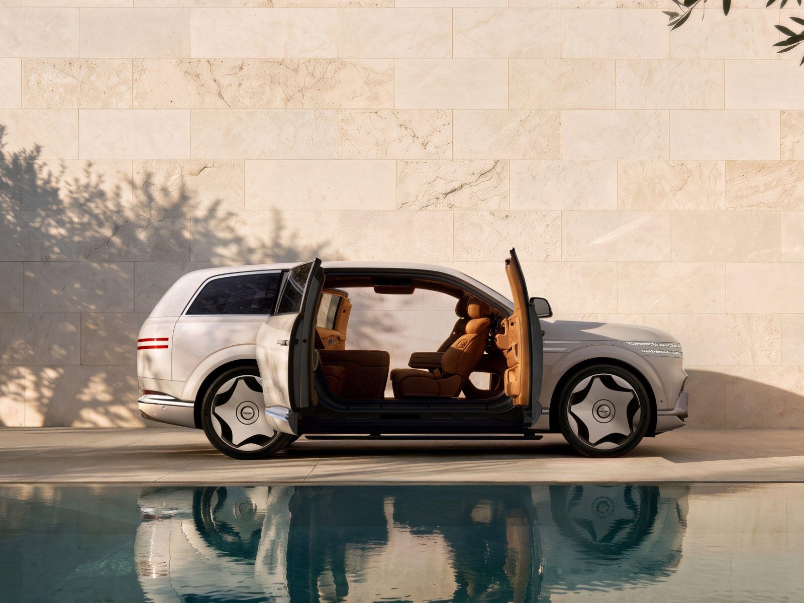 This Genesis SUV has no B-pill...